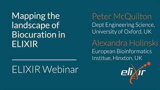 ELIXIR webinar Mapping the landscape of Biocuration in ELIXIR [upl. by Annaerda]