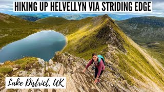 Helvellyn via Striding Edge  An Epic Knife Edge Ridge Hike in the Lake District [upl. by Nyladgam35]