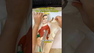 Dañe el dibujo de cristiano Ronaldo para hacerlo mejor 😳😭😭 cristianoronaldo arte dibujo [upl. by Amat824]