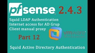 PfSense 243 Squid Active Directory Authentication  pfSense Part 12 [upl. by Pulchia312]