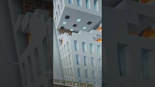 crane hits the white building before in Minecraft [upl. by Cran176]