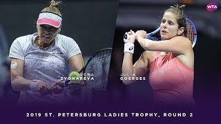 Vera Zvonareva vs Julia Goerges  2019 St Petersburg Ladies Trophy Second Round [upl. by Maro]