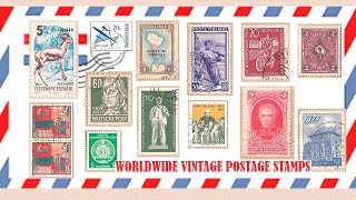 Woldwide Vintage Postage Stamps [upl. by Werdnael]