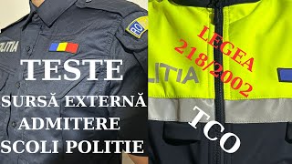 Teste admitere politie Legea 2182002 Politia Romana [upl. by Hotchkiss783]