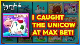 UNICOW AT MAX BET WHOA Journey To The Planet Moolah Slot [upl. by Gilcrest267]