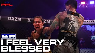 The Queen of the Cage 👑 Cris Cyborg defeats Larissa Pacheco at pflsuperfights battleofthegiants [upl. by Iznil]