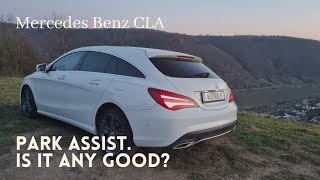 Self parking Mercedes  Mercedes Benz CLA Park Assist parktronic [upl. by Tada]