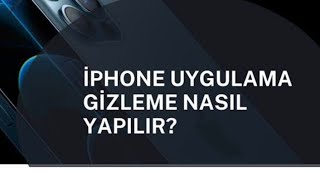 İphone uygulama gizleme 🔐 [upl. by Nayhr]