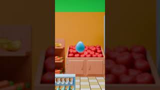 Humpty Dumpty Grocery Store Egg Chase  shorts cocomelon dance song [upl. by Garnes]