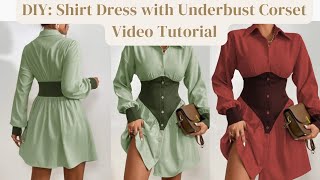 How To Cut A Shirt Dress DIY Shirt Dress [upl. by Netsua]