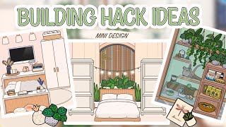 TOCA BUILDING HACK IDEAS💚🤍 House Ideas Toca Life World [upl. by Jamila]