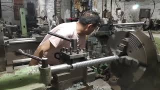 2 TPI Thread cutting on lathe machine part1 [upl. by Alya235]