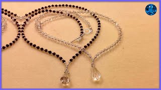 Crystal Necklace Tutorial [upl. by Sirref174]