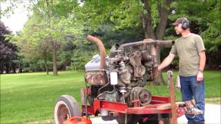 Detroit Diesel 8V71TT first run without a turbo [upl. by Hgeilyak]