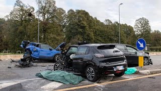 Grave incidente su viale Forlanini a Milano le immagini dei rilievi della Stradale [upl. by Natividad919]