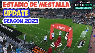 PES 2021 Estadio de Mestalla Stadium of Valencia Football Club Update 2023 [upl. by Eelta579]