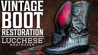 I Restored These RARE Gator LUCCHESE Boots  Total Recraft [upl. by Hyozo]