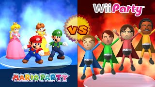 All Mario Party Games VS All Wii Party Games All Very Similar Minigames Master Difficulty No Damage [upl. by Box149]