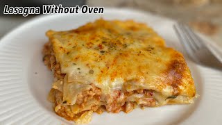 Chicken lasagna recipe with very easy and basic ingredients  Without oven lasagna recipe [upl. by Nagn]