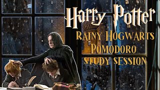 Pomodoro Harry Potter Rainy Hogwarts ASMR  Pomodoro 255  Dark Academia Study 25 Minute Timer [upl. by Batruk]