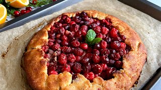 KETO CRANBERRY PIE FOR THANKSGIVING LowCarb Galette [upl. by Willa]