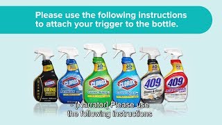 How to Attach Spray Nozzle to Clorox Spray Bottle [upl. by Zitella]