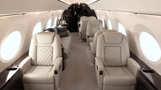 Gulfstream G500 with Full Production Interior Debuts at 2016 NBAA Show – BJT [upl. by Murielle]