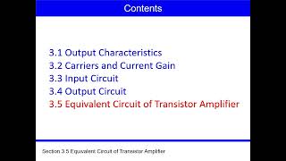 Electronic Circuits ELC0345 Output Circuit Equivalent Circuit of Transistor Amp [upl. by Negriv485]