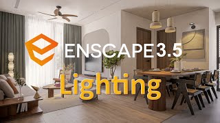 Enscape 35Sketchup Hướng dẫn thiết lập ánh sáng nội thất [upl. by Frazier]