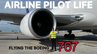 Airline Pilot Vlog Cockpit Views Flying the B767 [upl. by Nycila]