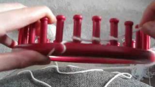 How to Cast onKnit using a Circular Loom [upl. by Octavian]