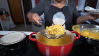 Making vada pav  popular Indian street food we learned from Youtube [upl. by Eenaj]