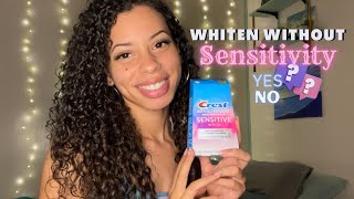 Trying Crest SENSITIVE Whitening Strips  10 Day Review [upl. by Htor]