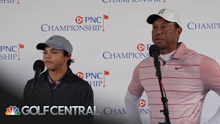 Tiger Woods quotbetter each and every dayquot at PNC Championship  Golf Channel [upl. by Paddie]