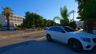 Walking down to Neapolis University Pafos and the hotels at the entry of Paphos [upl. by Lumbard401]