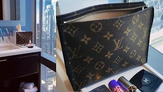 LOUIS VUITTON Toiletry Pouch 19  Guess how many goodies could I put inside ✨ [upl. by Kimmel]