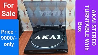 AKAI STEREO TURNTABLE With Box Nice Sound Quality Contact No  8750424840 [upl. by Herrah]