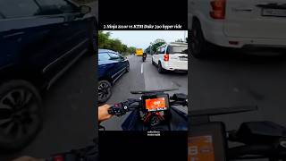 150k views 2 Kawasaki Ninja zx10r vs KTM hyper ride with traffic bikes ytshorts shorts viralvideo [upl. by Oppen]