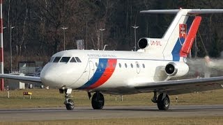 MUST SEE Yakovlev YAK40 Take Off at Airport BernBelp Spectacular View [upl. by Rist294]