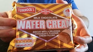 Tunnocks Milk Chocolate Wafer Creams Review [upl. by Ahtennek754]