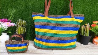 BOLSOS TEJIDOS A CROCHET FÁCIL Y RÁPIDO DE TEJER [upl. by Vasyuta]