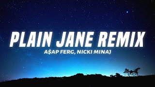 AAP Ferg  Plain Jane REMIX Lyrics ft Nicki Minaj [upl. by Pius717]