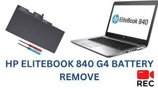 HP Elitebook 840 g4 battery replacement  How to remove battery from hp laptop Elitebook [upl. by Amand]