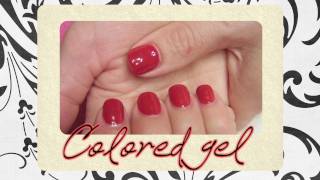 ☆★Gel nail tutorial  Colored gel★☆ [upl. by Anitram]