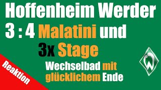 TSG 1899 Hoffenheim  SV Werder Bremen  3 zu 4  Jens Stage und Spielglück [upl. by Eusadnilem474]