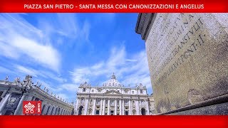 Papa Francesco  Piazza San Pietro  Santa Messa con Canonizzazioni e Angelus 20181014 [upl. by Rufe]