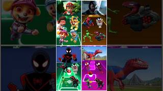 Paw Patrol vs Venom vs Green Alien vs Dino Spiderman Coffin Dance tileshop coffindance shorts [upl. by Sherar]