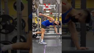 ❌ Tricep Kickback Mistake STOP DOING THIS‼️ [upl. by Hgielek]