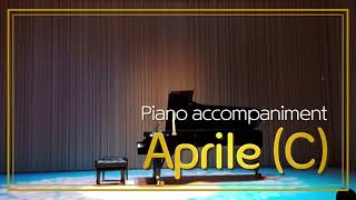 H Aprile FP Tosti in C  Piano Accompaniment Karaoke MR 피아노반주 [upl. by Jeri]