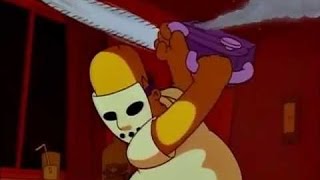 Homero asusta a Bart con un cuchillo y una motosierra  Los Simpson [upl. by Daniel82]